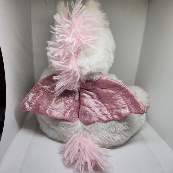 KellyToy Unicorn Hand Puppet Plush Stuffed Toy Pink Mane Tail Shiny Wings - Picture 4 of 11